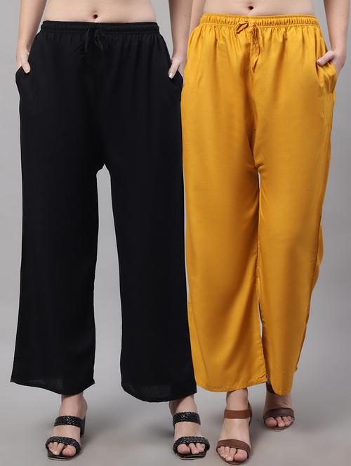 pack of 2 solid palazzo - 19566536 -  Standard Image - 0
