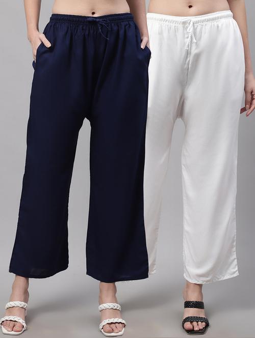 pack of 2 solid palazzo - 19566612 -  Standard Image - 0