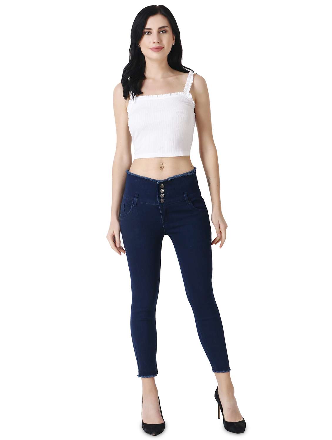 navy blue denim jean - 19566719 -  Standard Image - 3