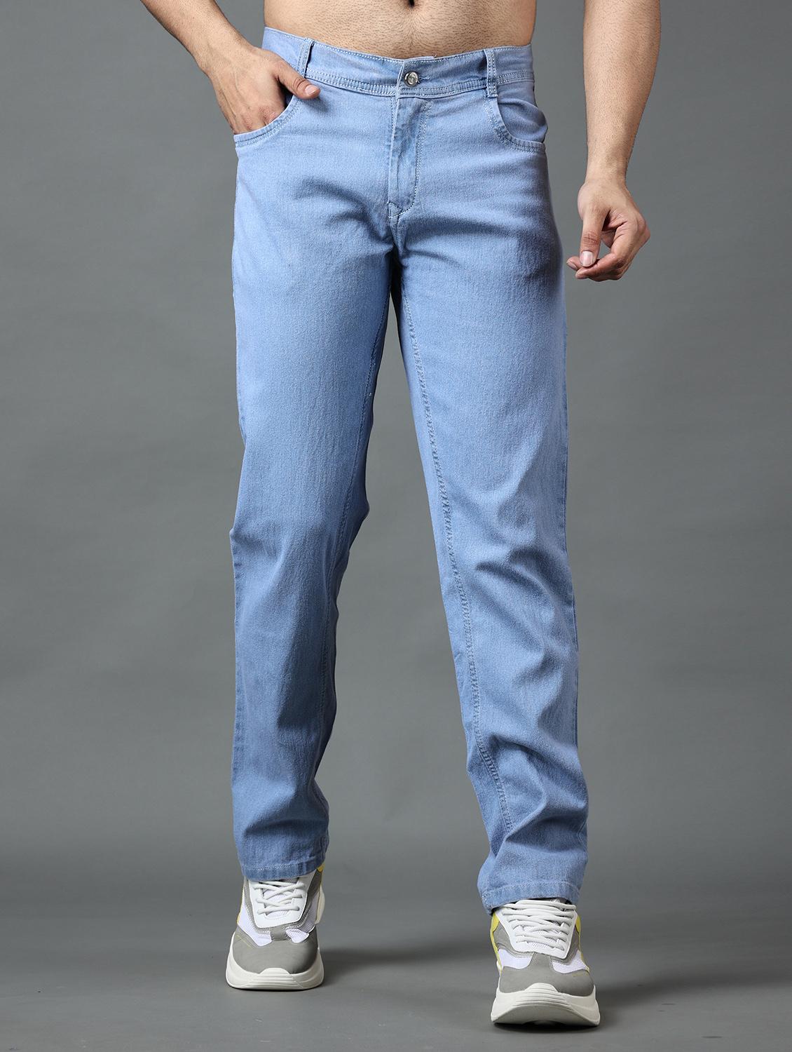 mens straight fit plain jeans