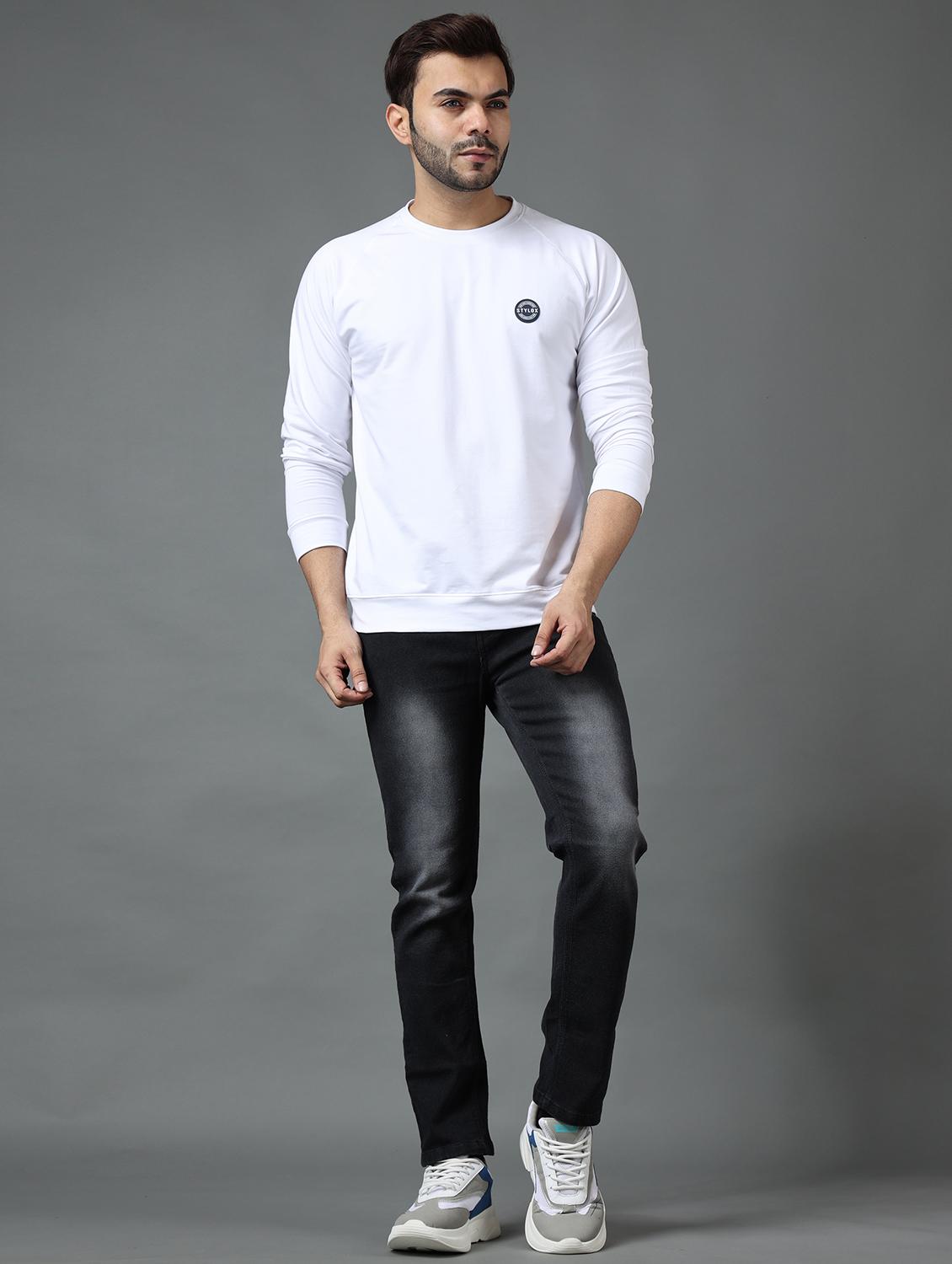 mens straight fit plain jeans - 19566725 - Standard Image - 3