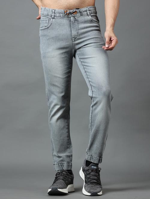 grey cotton blend joggers - 19566728 -  Standard Image - 0