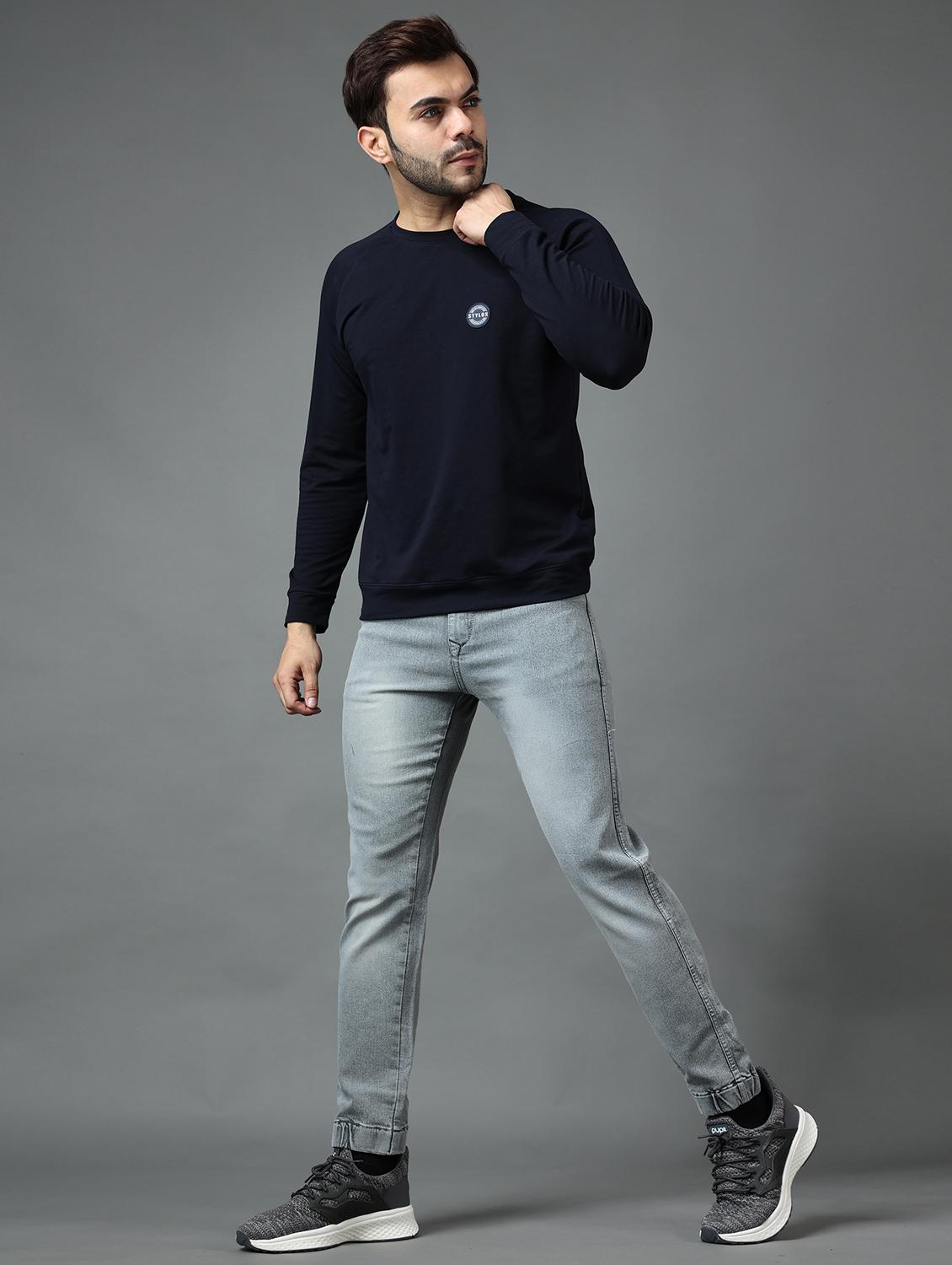 grey cotton blend joggers - 19566728 - Standard Image - 3