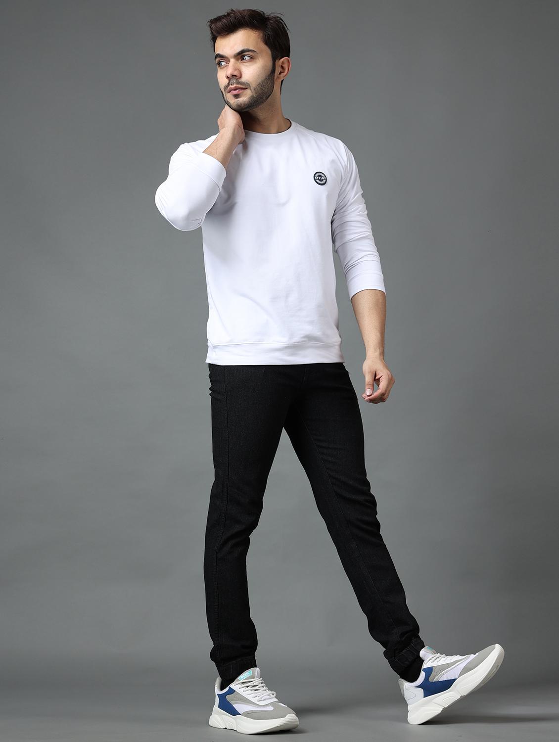 black cotton blend joggers - 19566729 - Standard Image - 3