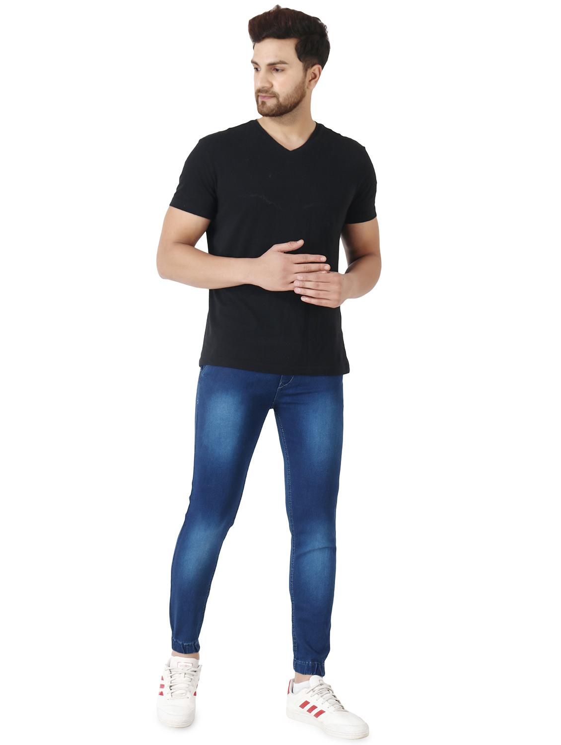 navy blue cotton blend joggers - 19566730 - Standard Image - 3