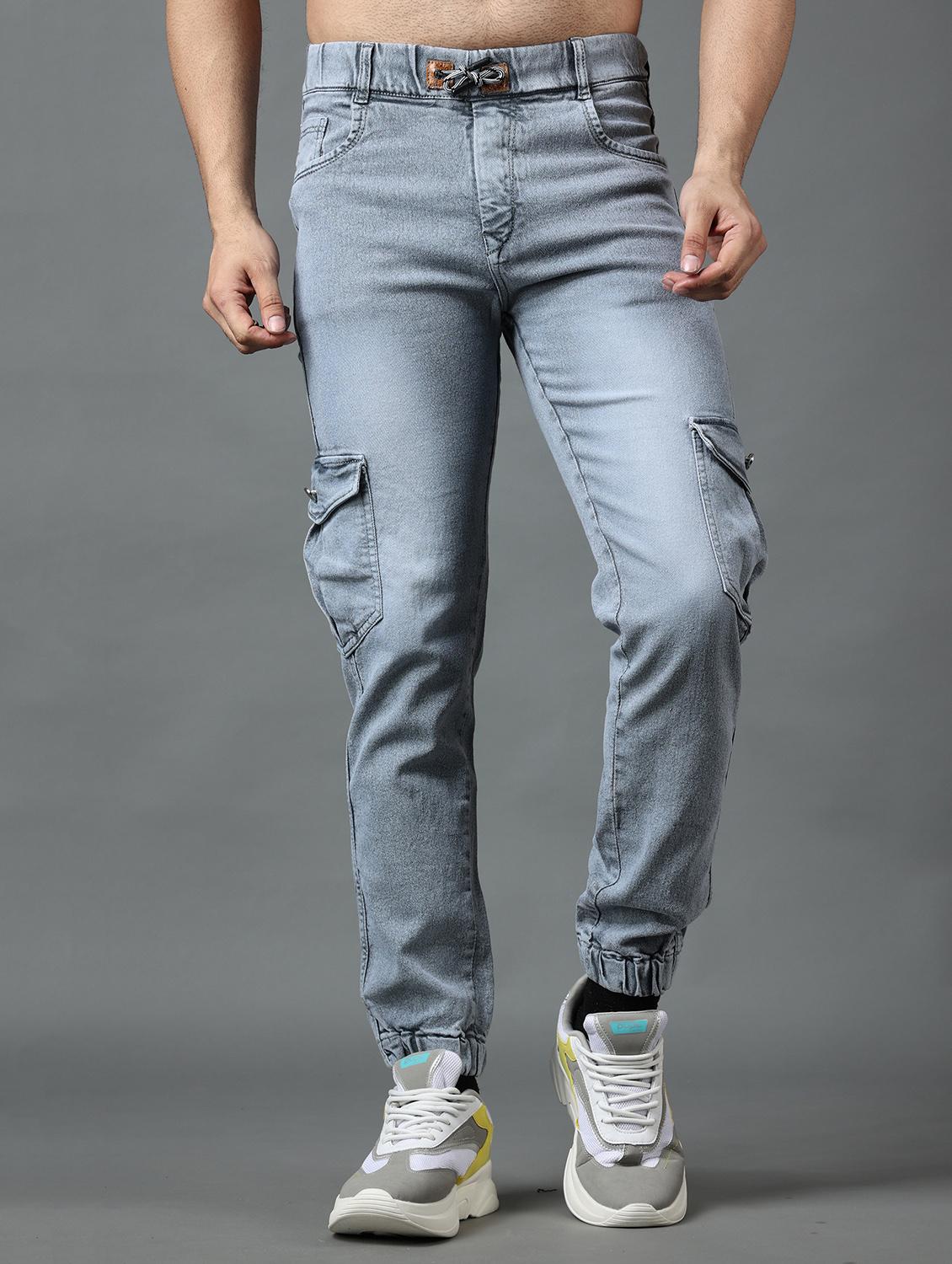 grey cotton blend joggers - 19566732 -  Zoom Image - 0