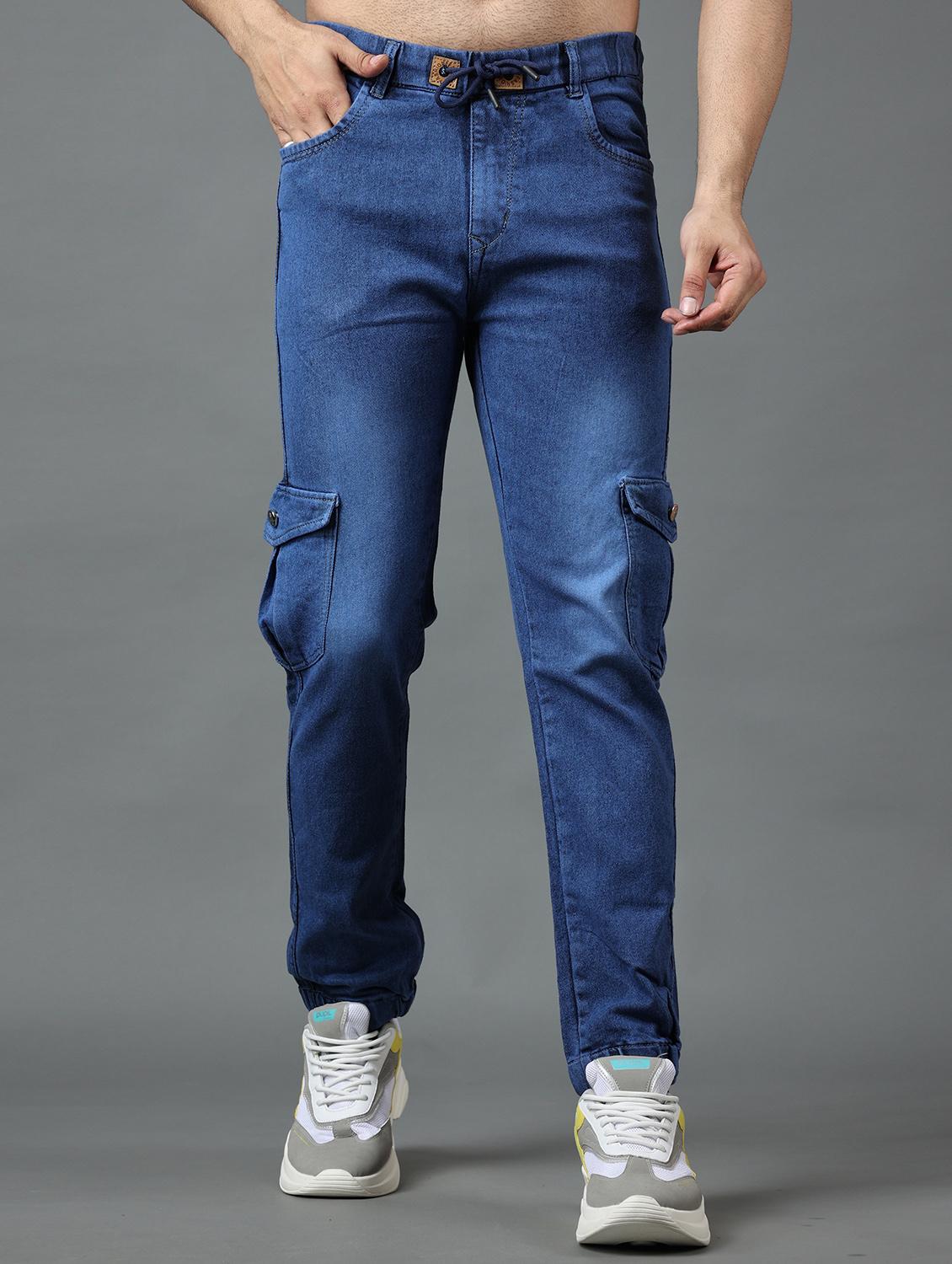 dark blue cotton blend joggers - 19566735 - Zoom Image - 0