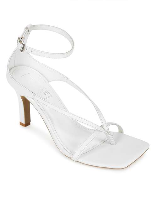 white ankle strap heels - 19566759 -  Standard Image - 0