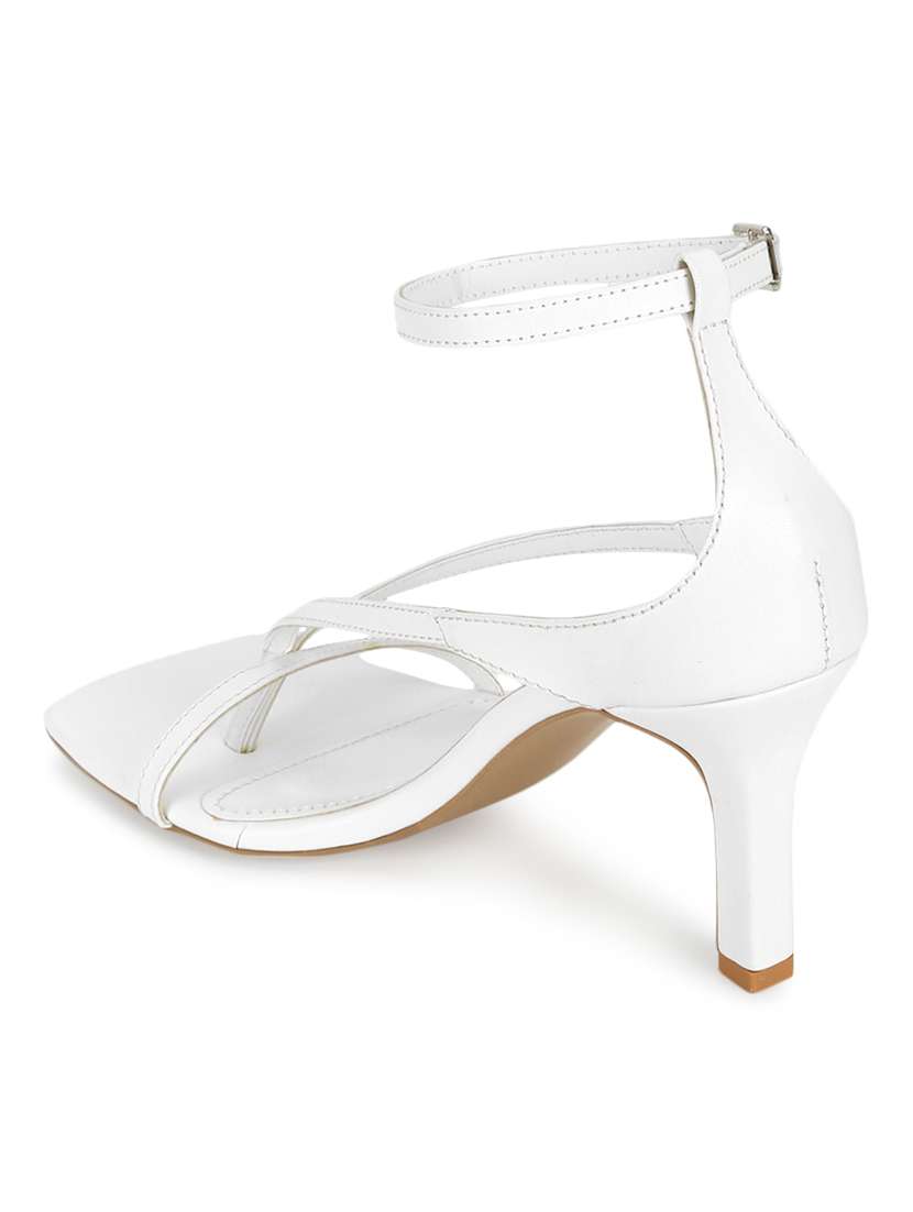 white ankle strap heels - 19566759 -  Standard Image - 3