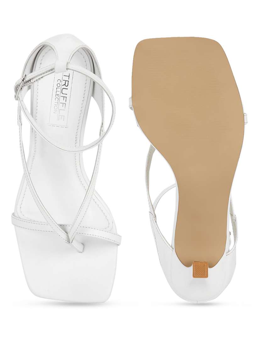 white ankle strap heels - 19566759 -  Standard Image - 5