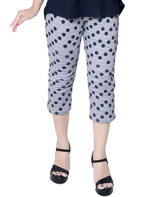 cotton multicolor dot print capri - 19566828 -  Standard Image - 0