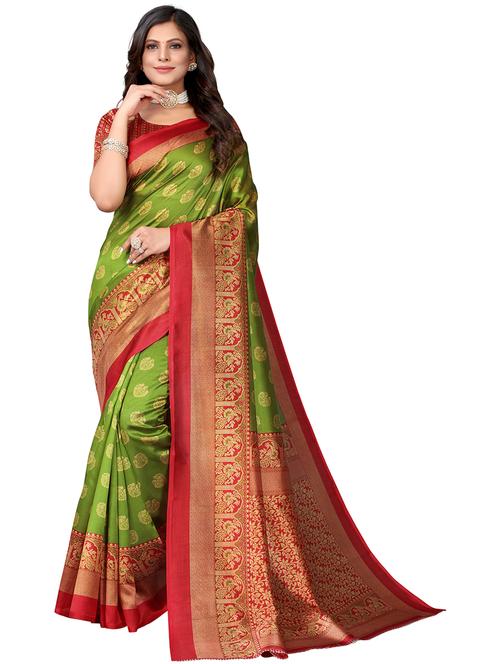 self design woven saree with blouse - 19567249 - Standard Image - 0