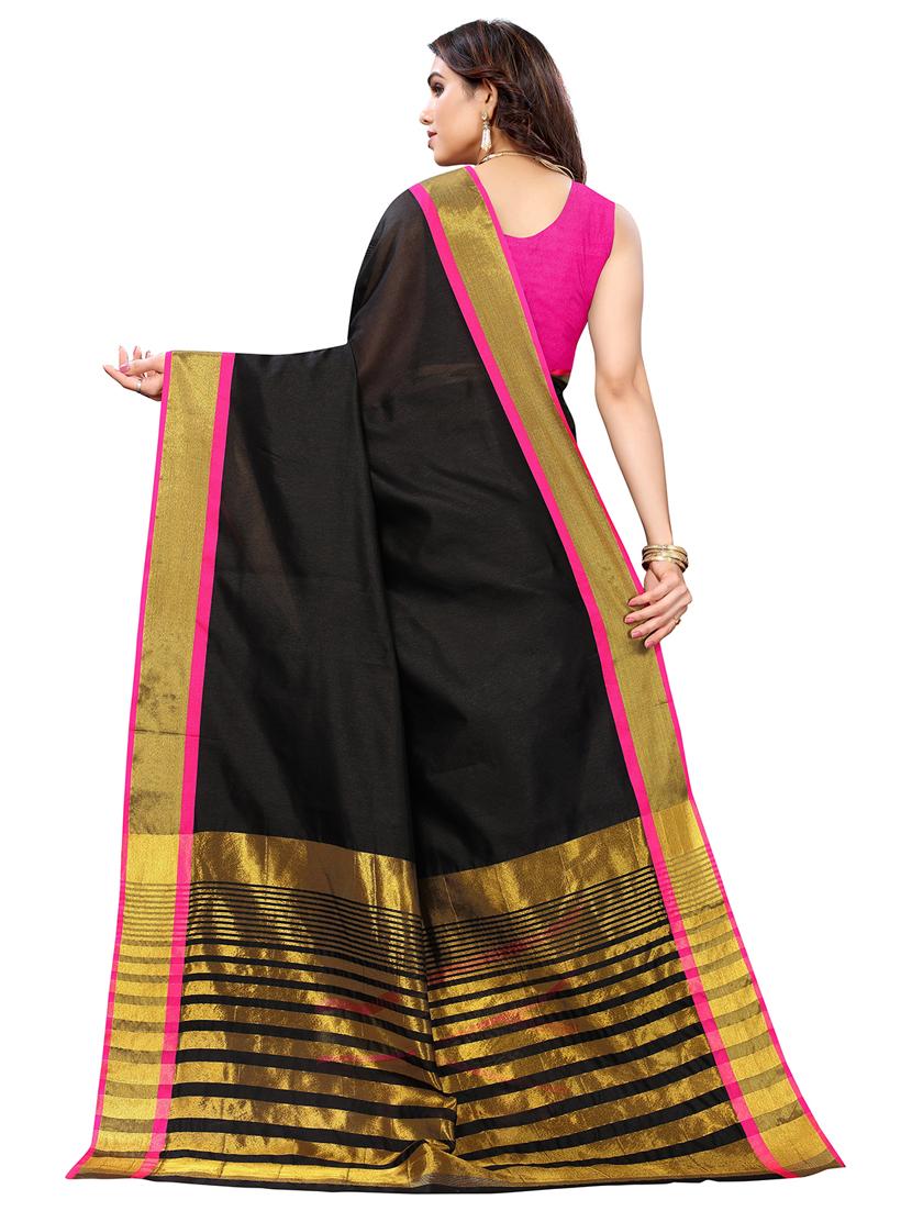 self design plain saree - 19567284 - Standard Image - 3