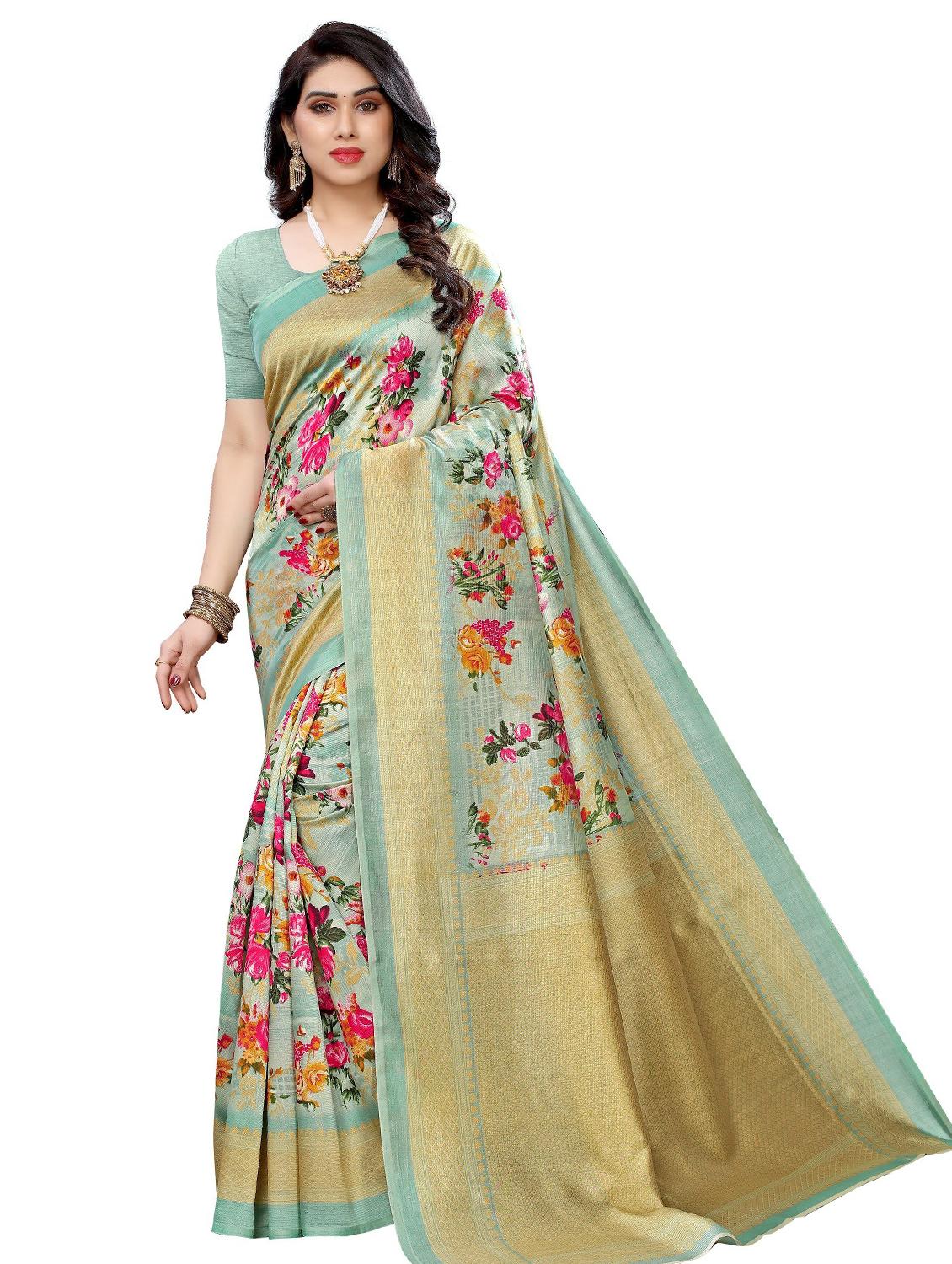 pack of 3 combo saree with blouse - 19567366 - Standard Image - 3