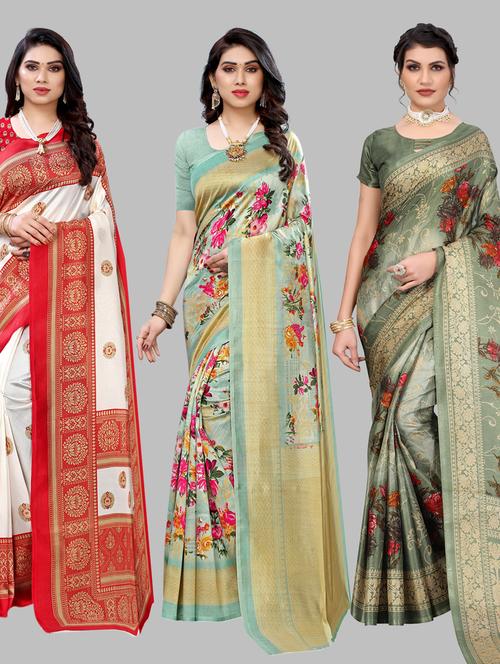 pack of 3 combo saree - 19567522 - Standard Image - 0