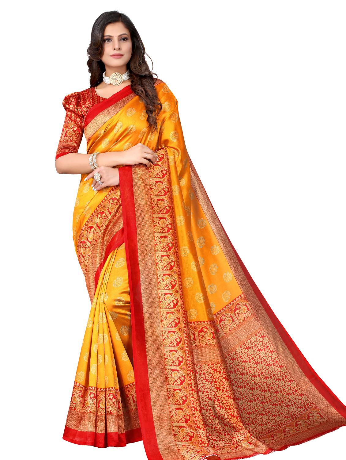 pack of 3 combo saree with blouse - 19567635 - Standard Image - 3