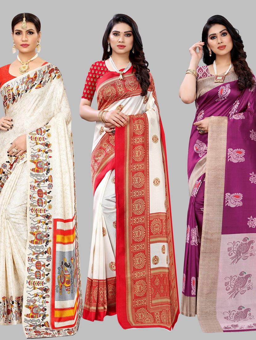 pack of 3 combo saree - 19567641 - Zoom Image - 0