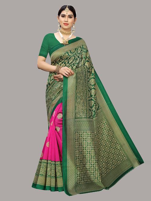 self design woven saree with blouse - 19567691 - Standard Image - 0