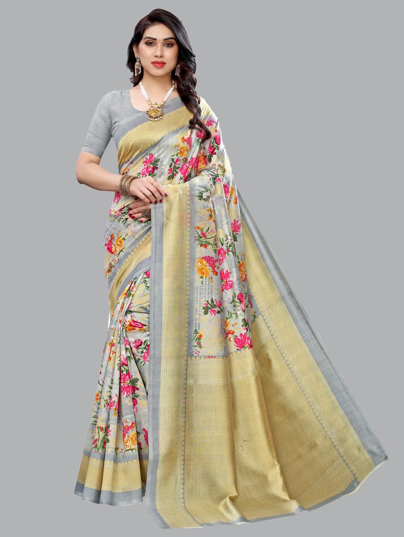 art silk printed saree - 19568062 - Zoom Image - 0