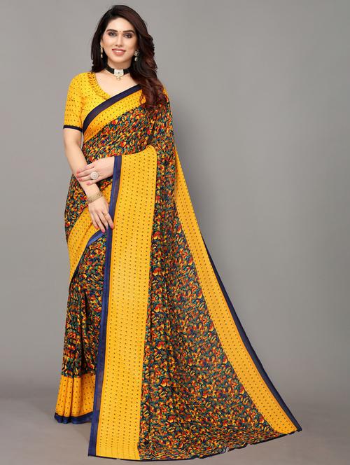 floral printed saree with blouse - 19568101 -  Standard Image - 0