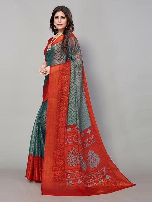self-design printed  saree with blouse - 19568319 -  Standard Image - 0