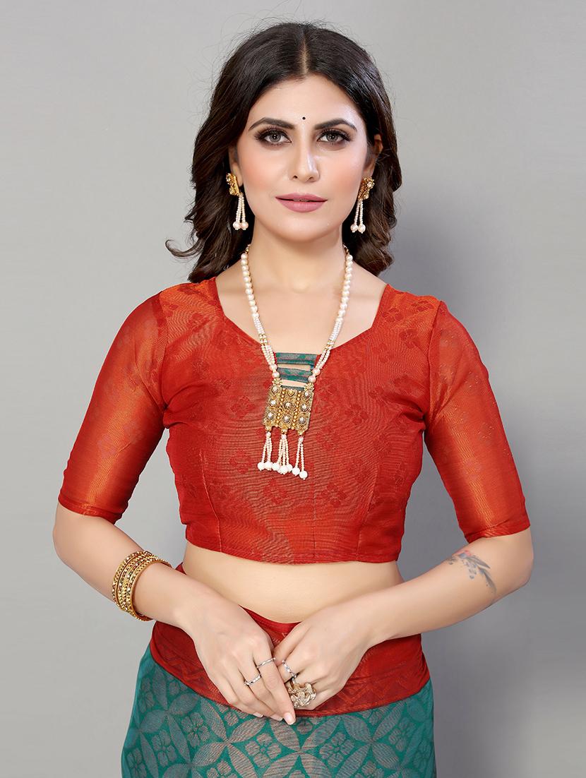 self-design printed saree with blouse - 19568319 - Standard Image - 3