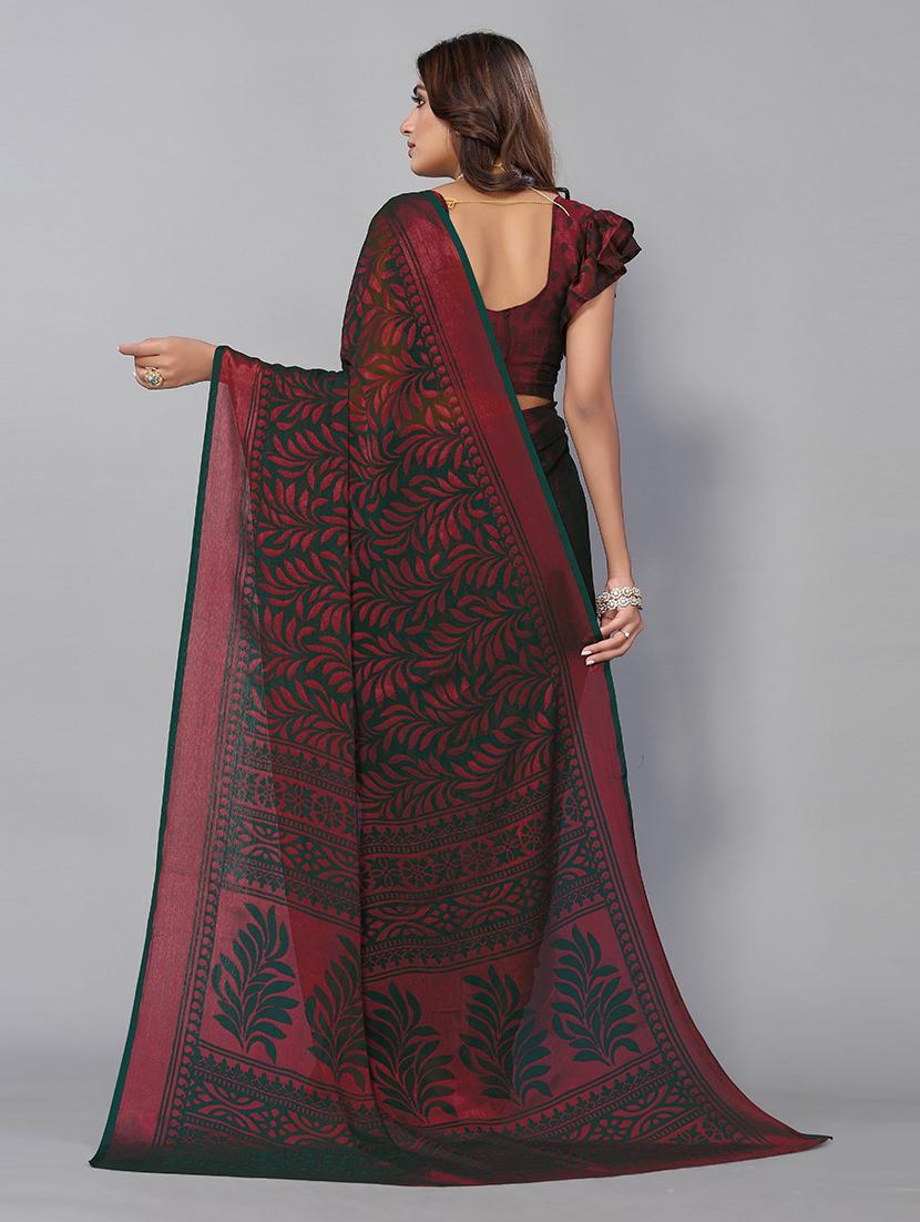 chiffon printed saree with blouse - 19568325 - Standard Image - 3