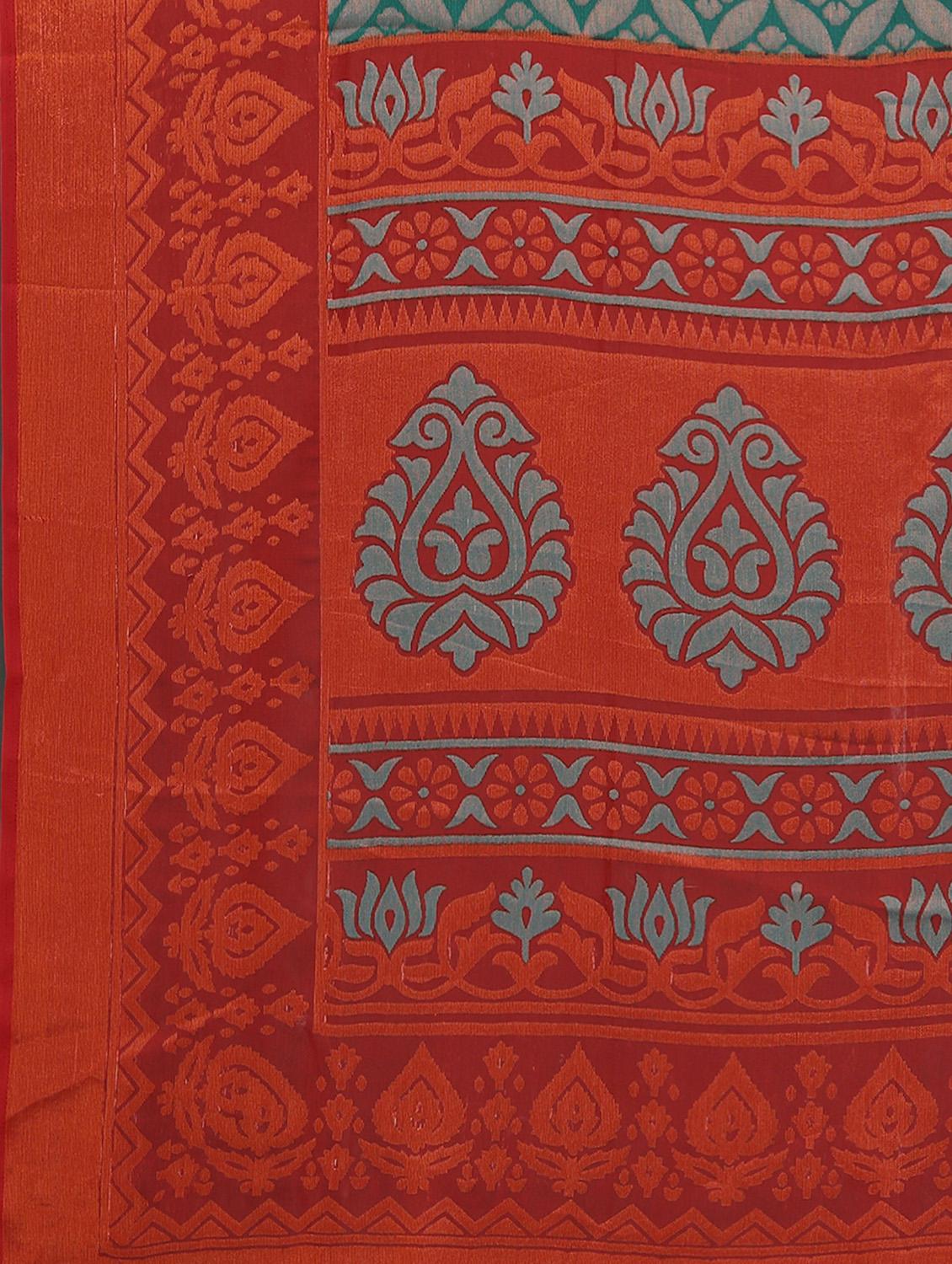 florals printed saree with blouse - 19568334 - Standard Image - 5