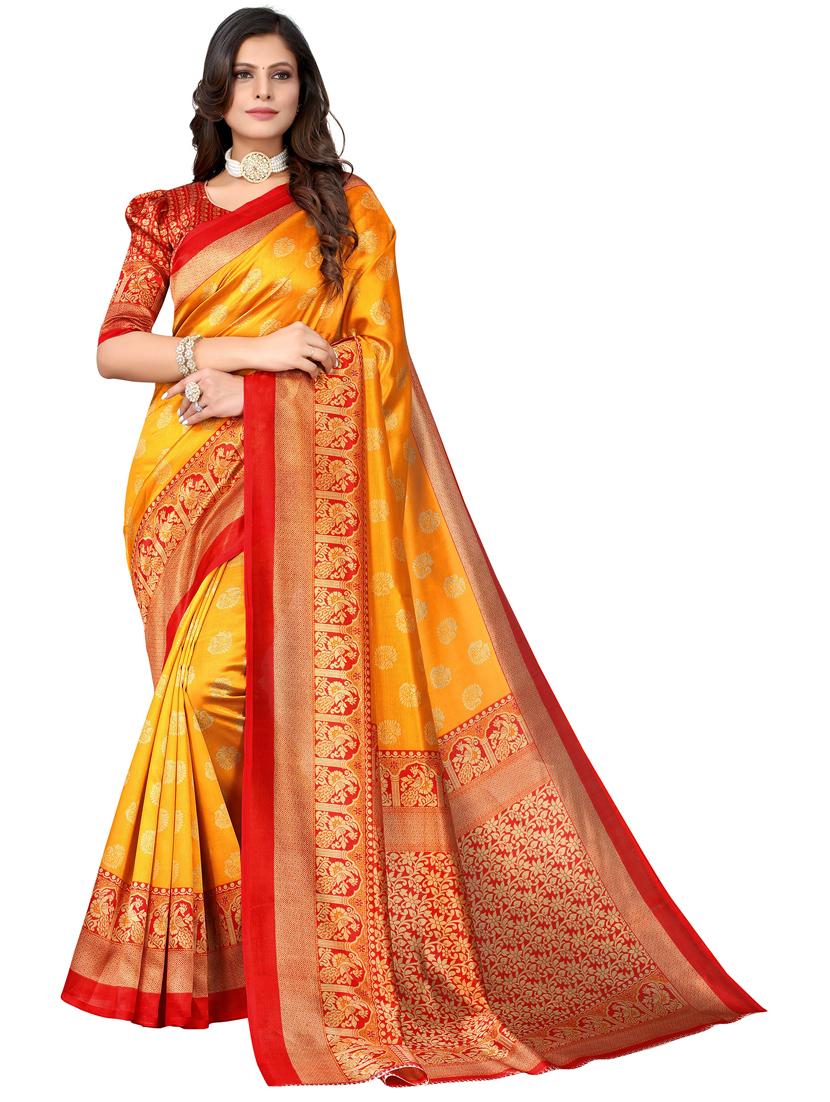 3 combo printed saree with blouse - 19568488 - Standard Image - 3