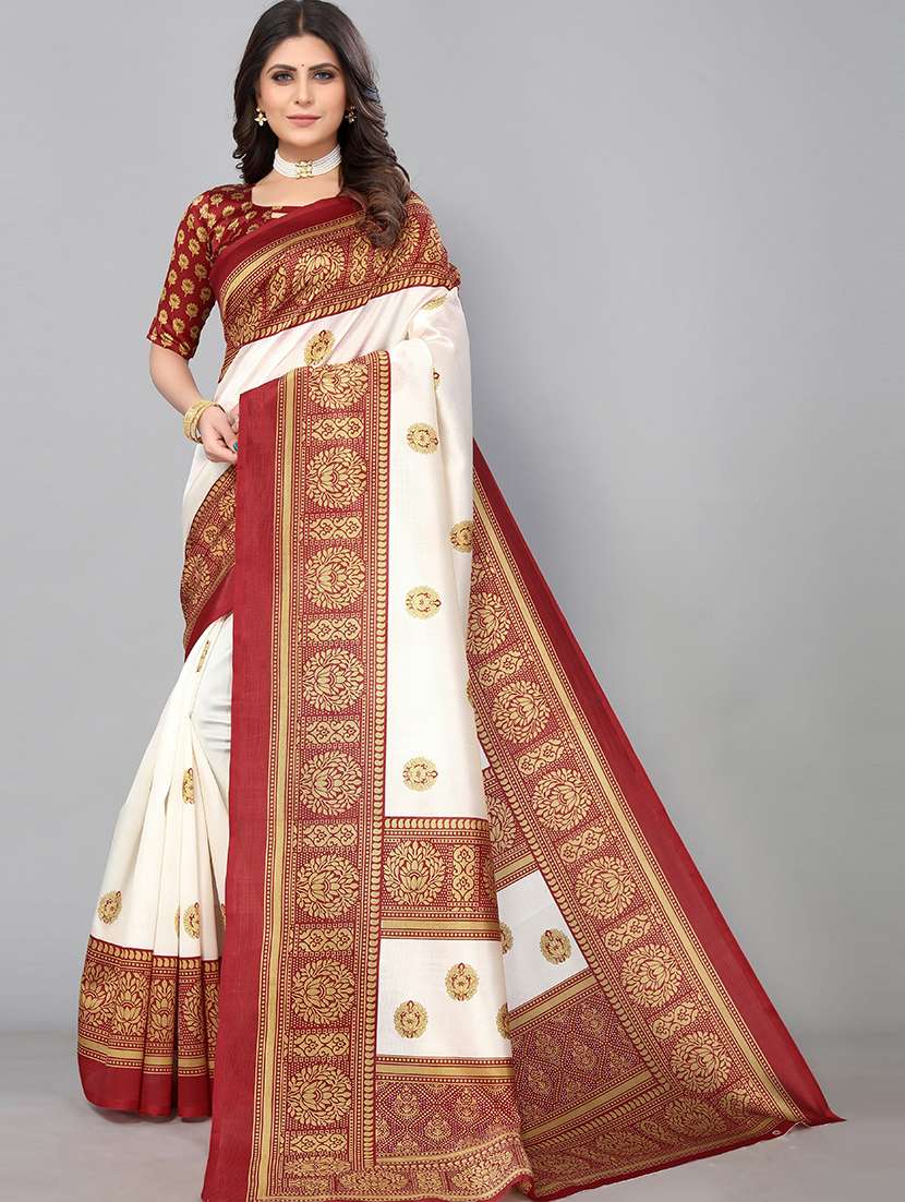 red art silk mysore saree with blouse - 19568922 - Zoom Image - 0