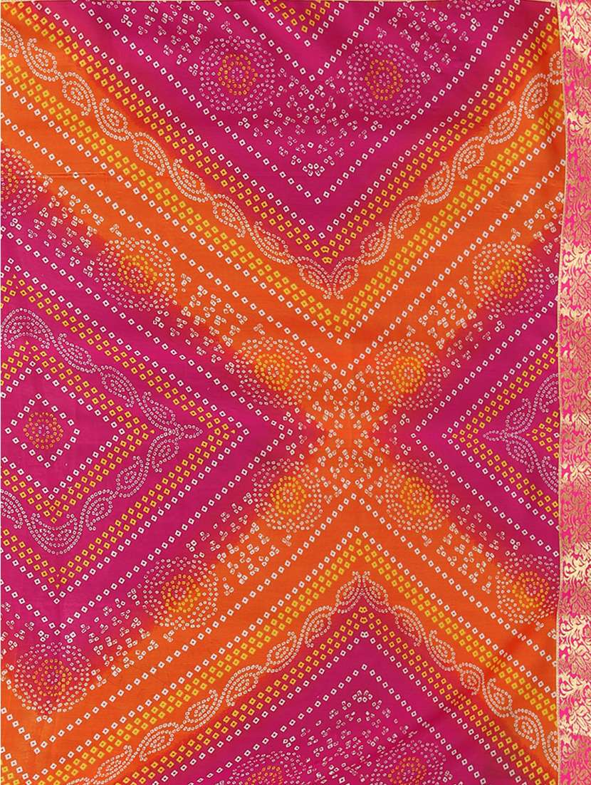 georgette bandhani saree with blouse - 19569461 -  Standard Image - 3