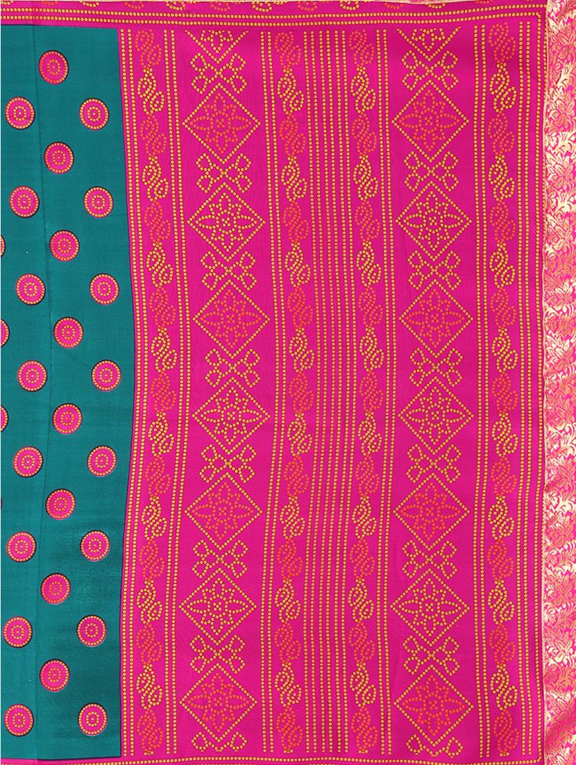 georgette bandhani saree with blouse - 19569486 - Standard Image - 3