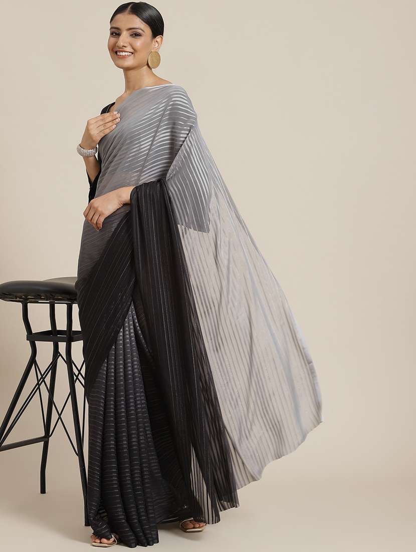 women's ombre grey colored saree with blouse - 19572721 - Zoom Image - 0