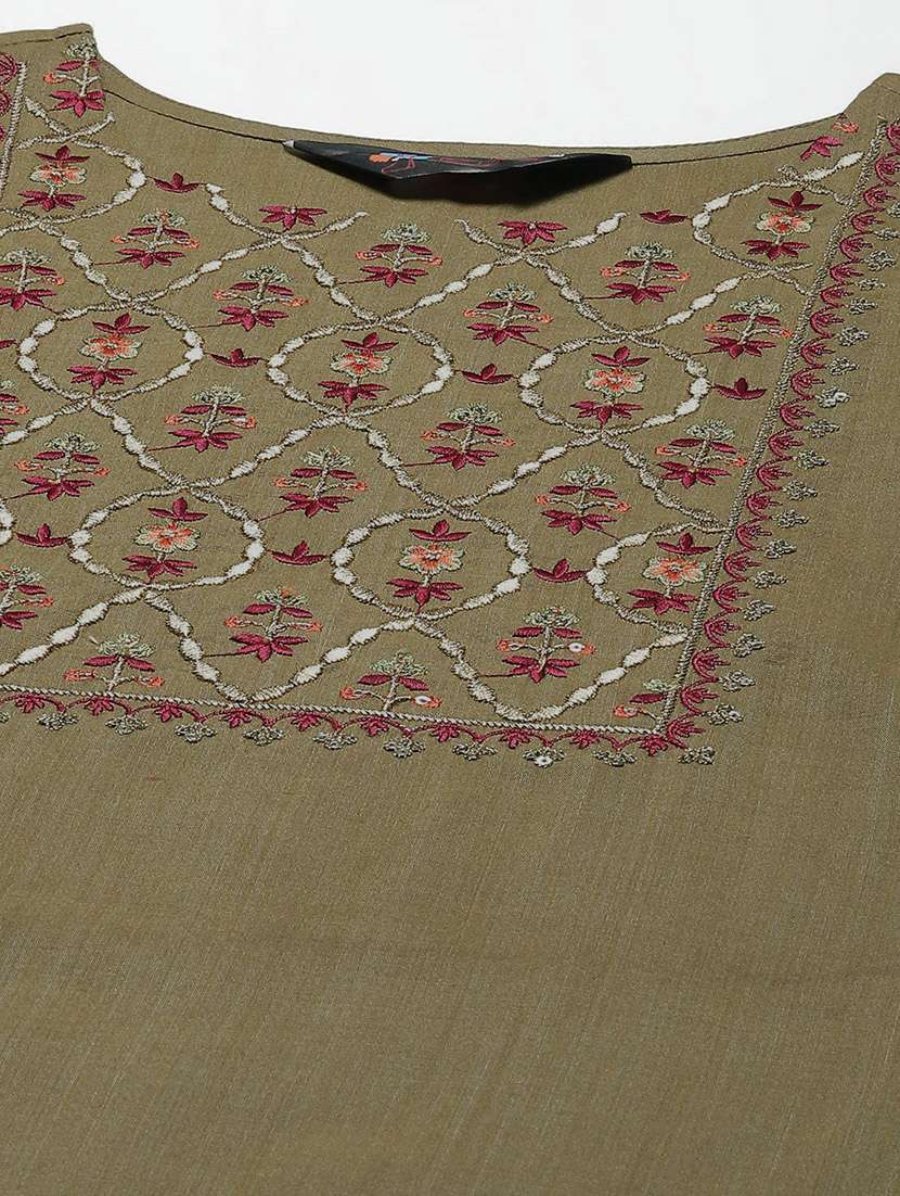 round neck kurta pants set with dupatta - 19572742 -  Standard Image - 5