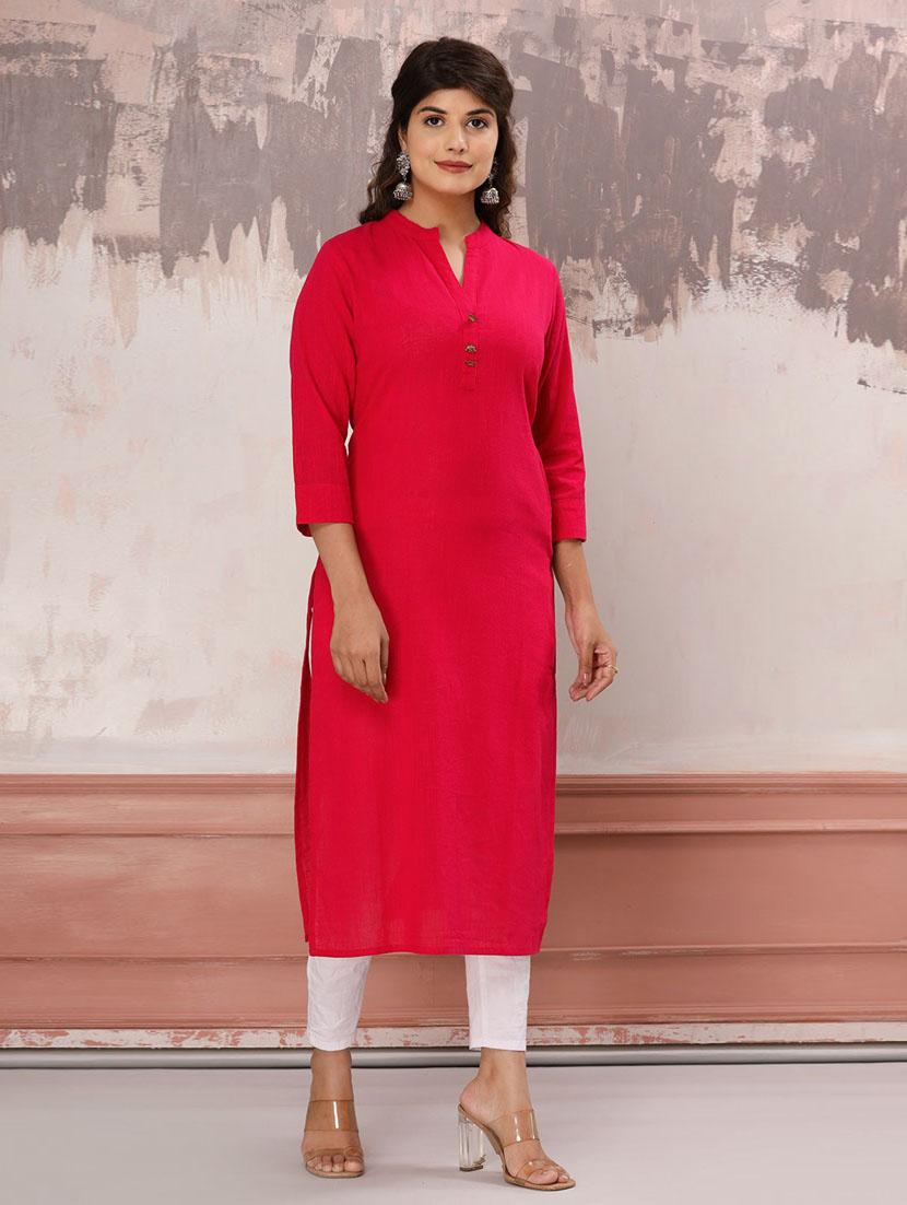 mandarin collar straight kurta - 19577967 - Zoom Image - 0