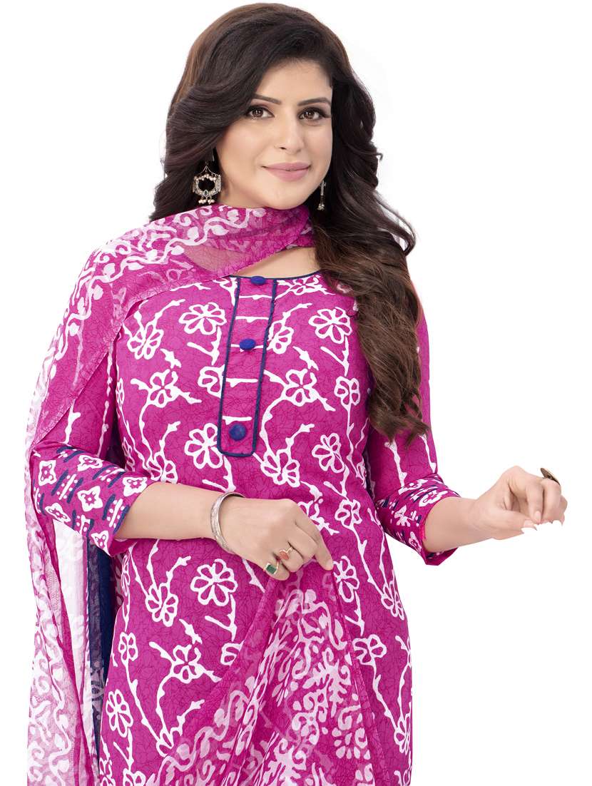 printed unstitched suit set - 19578064 - Standard Image - 3