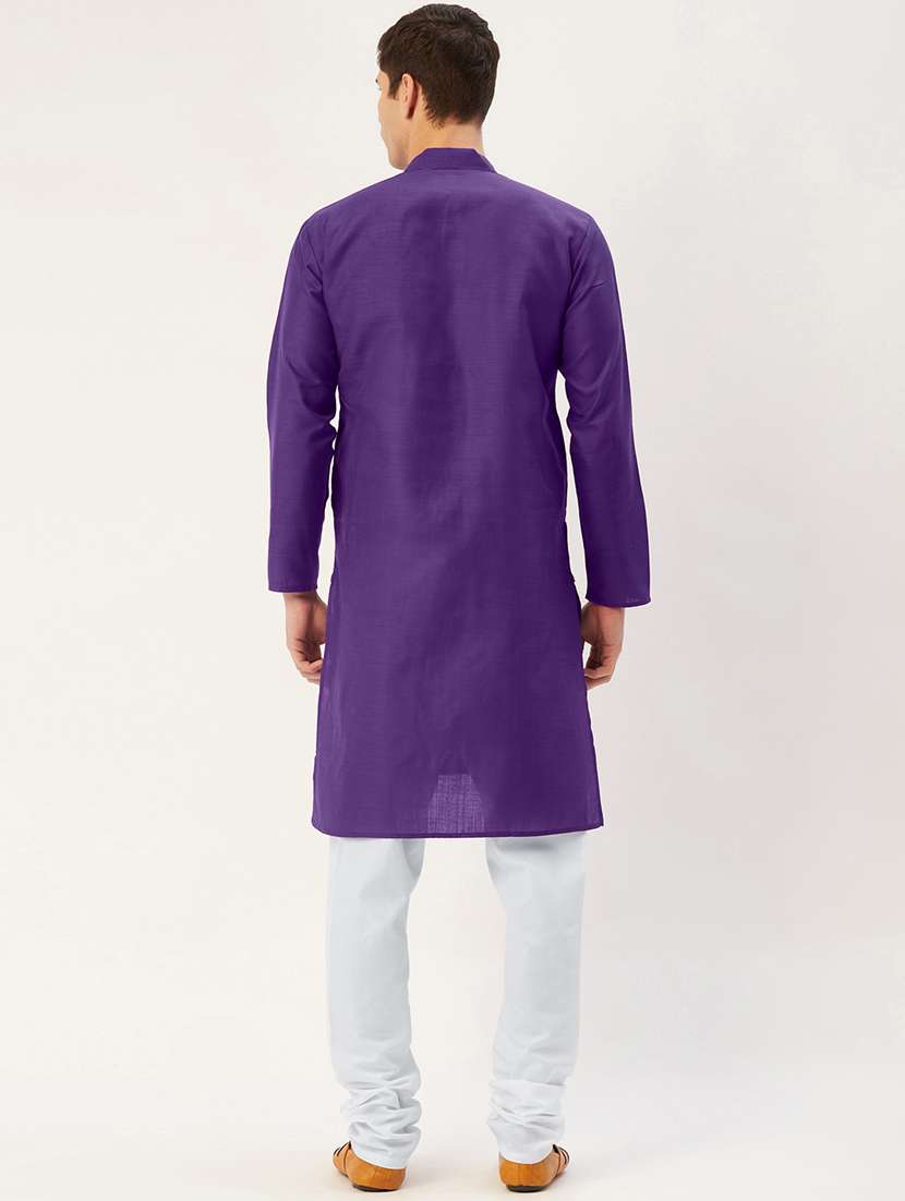 purple kurta pyjama ethnic wear set - 19578144 -  Standard Image - 3