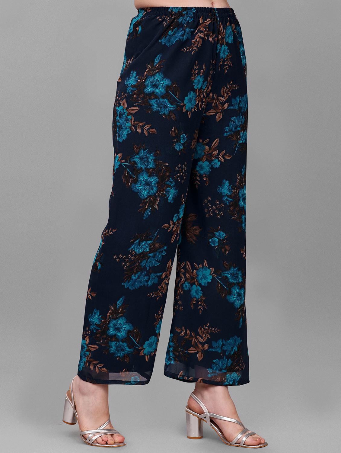 floral printed kurta palazzo set with dupatta - 19578210 - Standard Image - 3