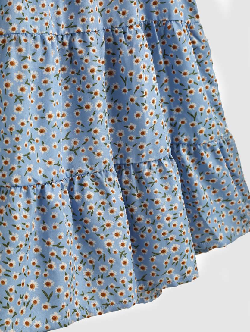 girls v neck short sleeves frock - 19578432 -  Standard Image - 3