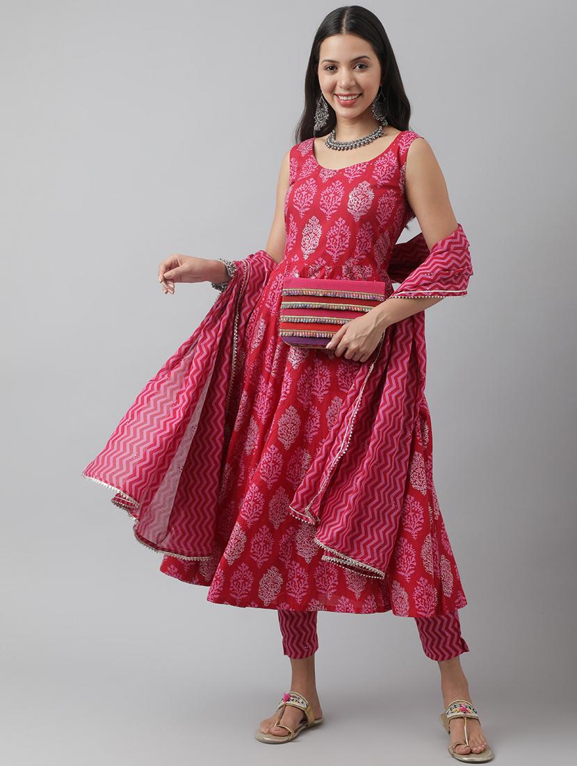 round neck kurta pant set - 19578448 -  Zoom Image - 0