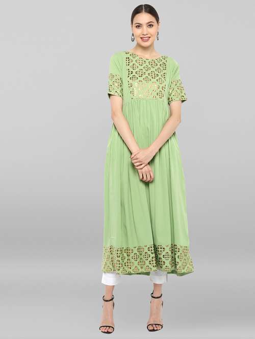 women's flared kurta - 19578704 -  Standard Image - 0