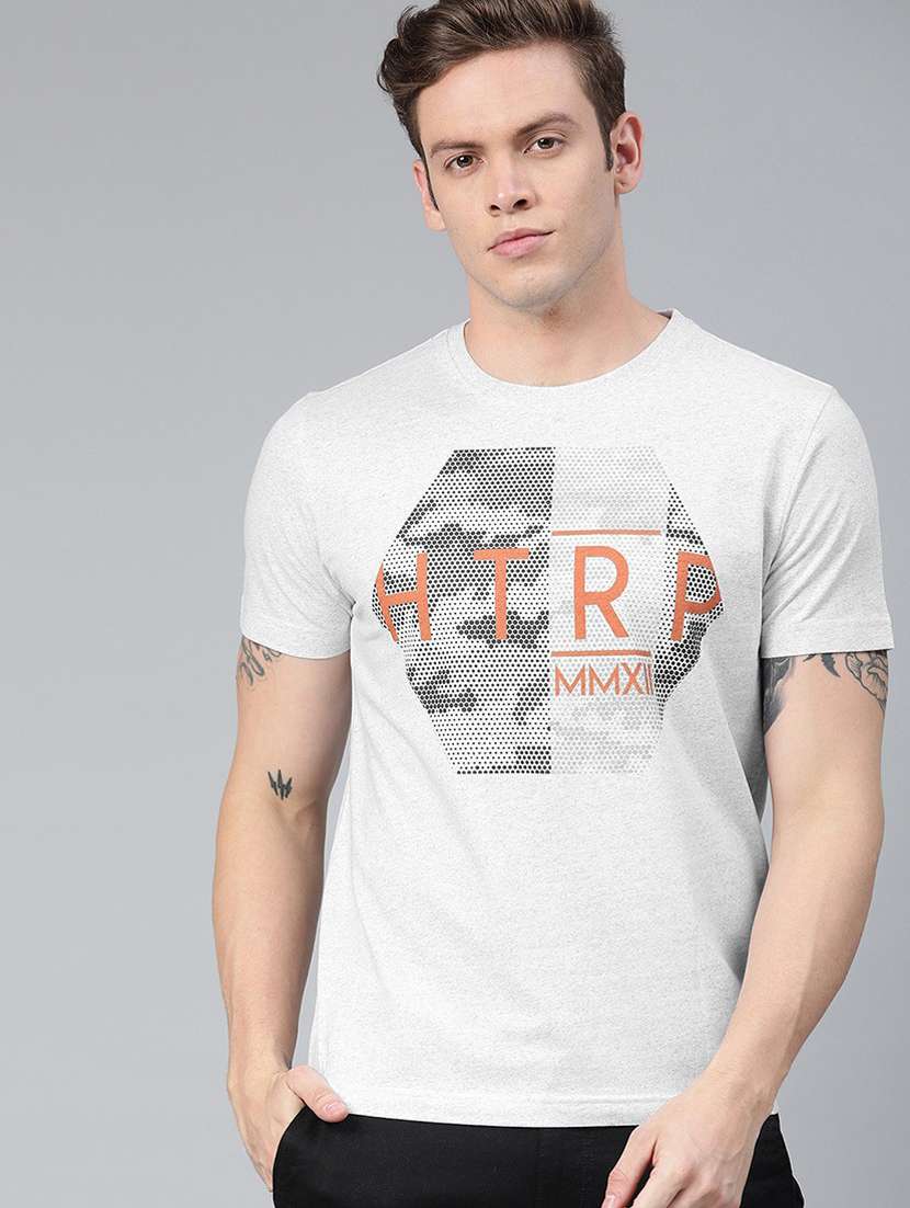 round neck printed regular t-shirt - 19580386 -  Zoom Image - 0