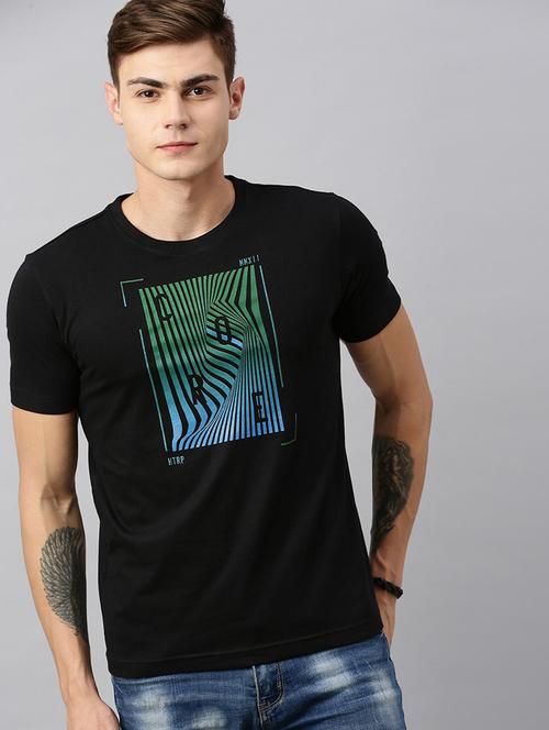 round neck printed regular t-shirt - 19580407 - Standard Image - 0