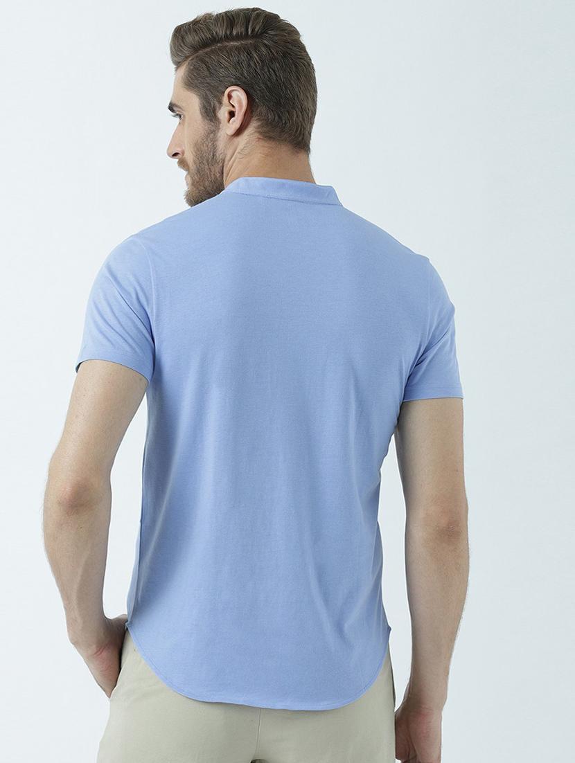 heniey neck solid regular t-shirt - 19580428 - Standard Image - 3