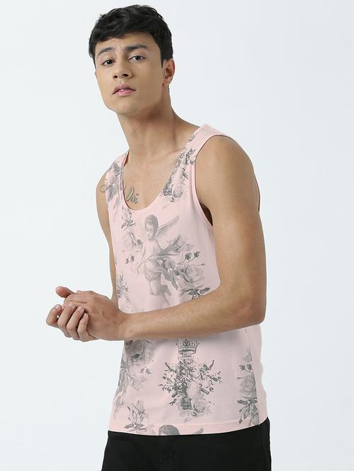 scoop neck printed regular vest - 19580458 -  Standard Image - 0