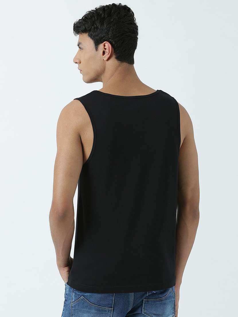 scoop neck printed regular vest - 19580475 -  Standard Image - 3