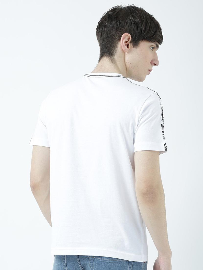 v neck printed regular t-shirt - 19580606 - Standard Image - 3