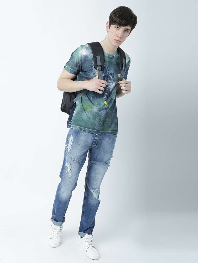 crew neck all over print t-shirt - 19580667 - Standard Image - 3