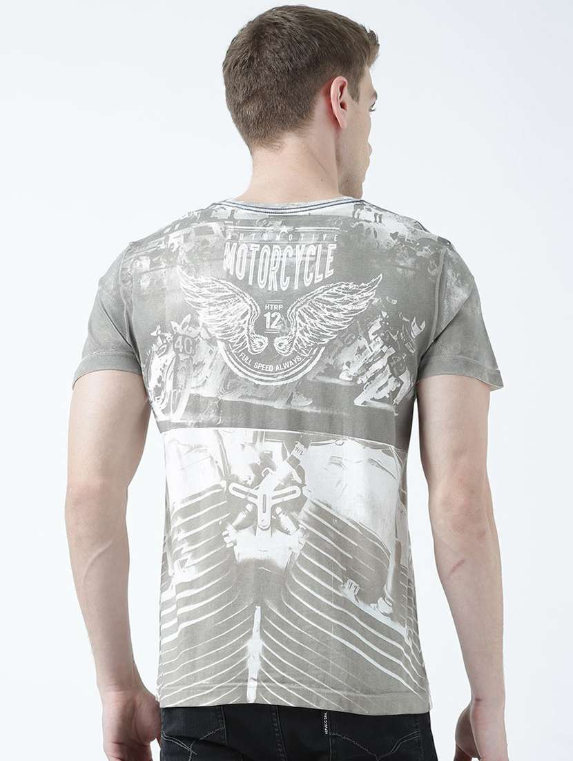 men printed round neck t-shirt - 19580819 -  Standard Image - 3