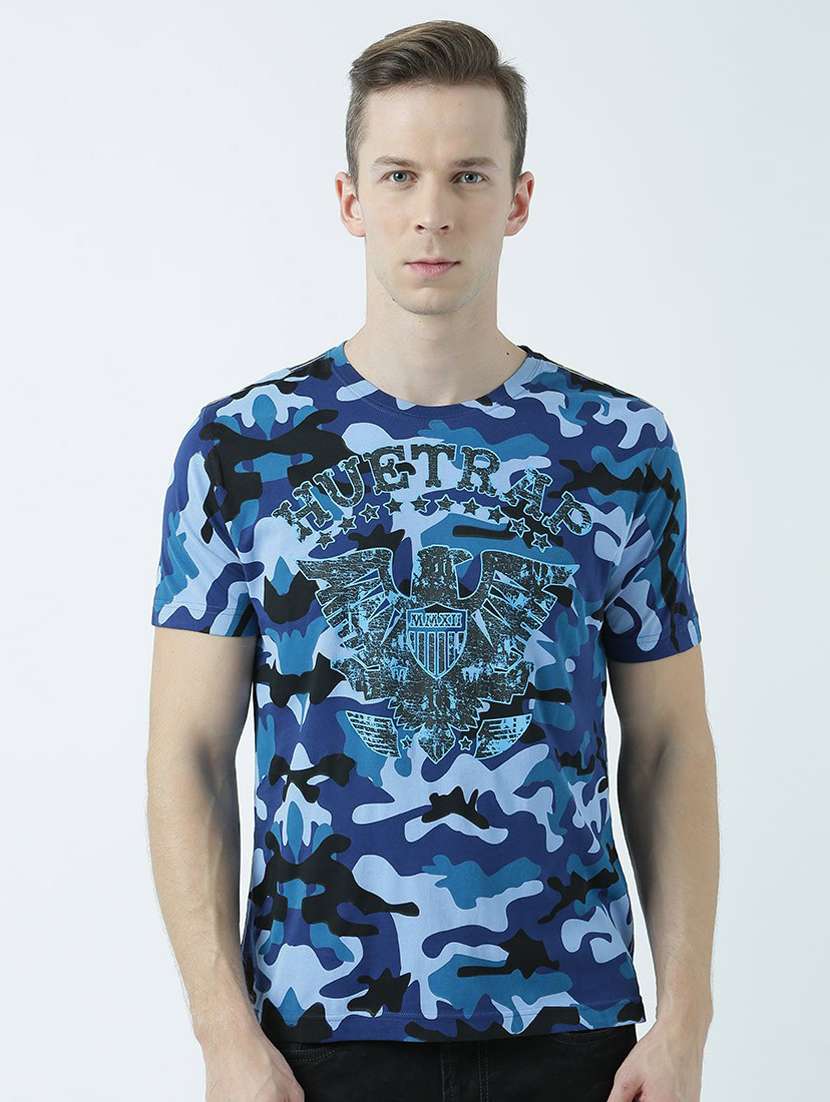 crew neck all over print t-shirt